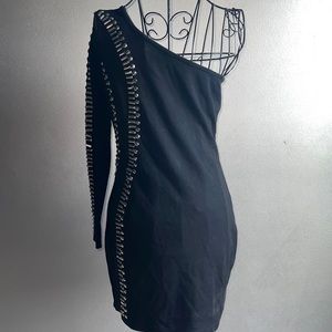 Black dress with rhinestones